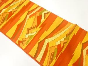 幾何学模様織出し名古屋帯